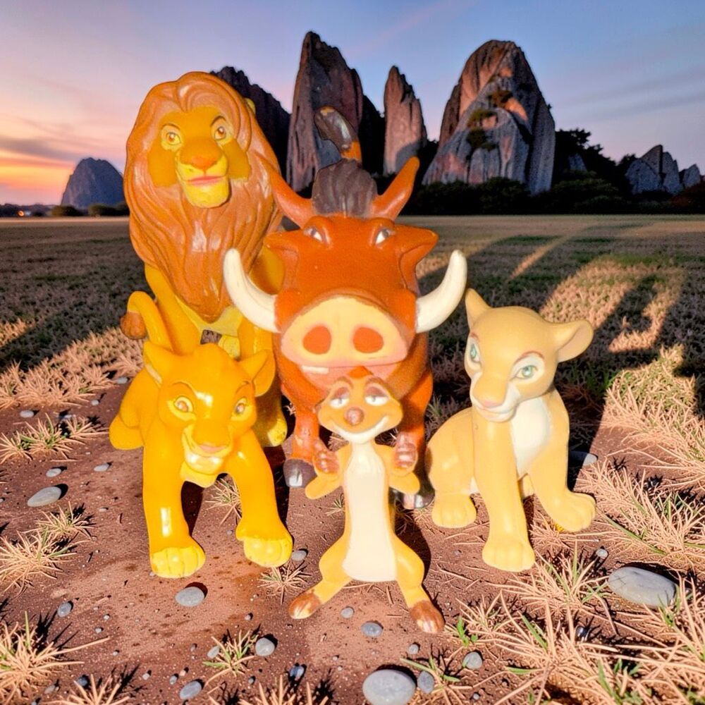 Vintage 1994 Mattel Disney Lion King Simba Nala Mustafa Timon Pumba Figures A71